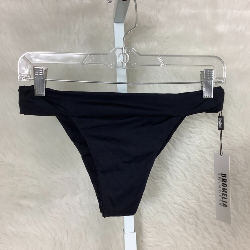 Bromelia Black Fernanda Midnight Bikini Bottom M NWT